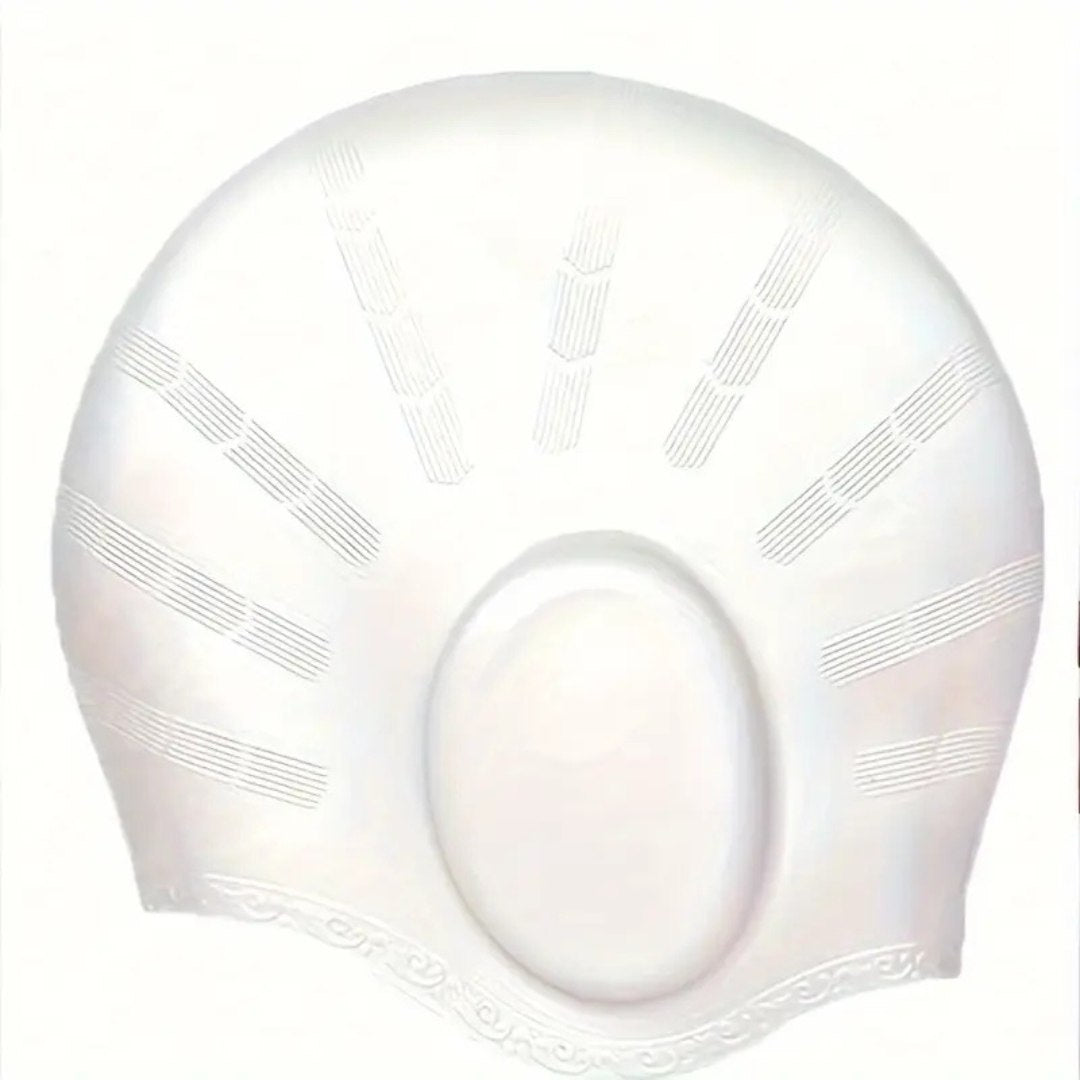 Orthorun | HydroFit – Silicone Swim Cap with Ear Protection – Reusable Waterproof Swimming Cap