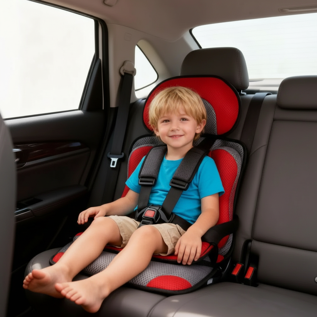 Orthorun | Portable & Foldable Child Car Booster Seat – Compact Travel Booster Cushion for Kids
