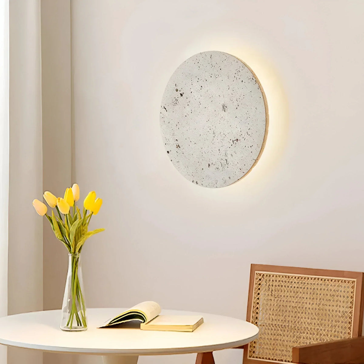 Orthorun | TerraLume - Round Stone Wall Light