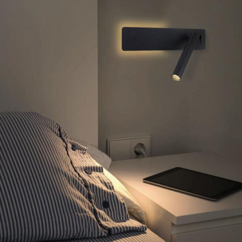 Orthorun | Rotatable LED Reading Wall Light – Adjustable Bedside Lamp for Bedroom