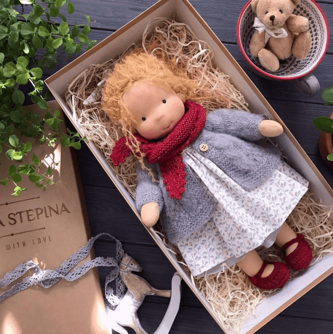 Orthorun Poppi | Handcrafted Waldorf Cuddle Doll – Soft, Organic & Non-Toxic