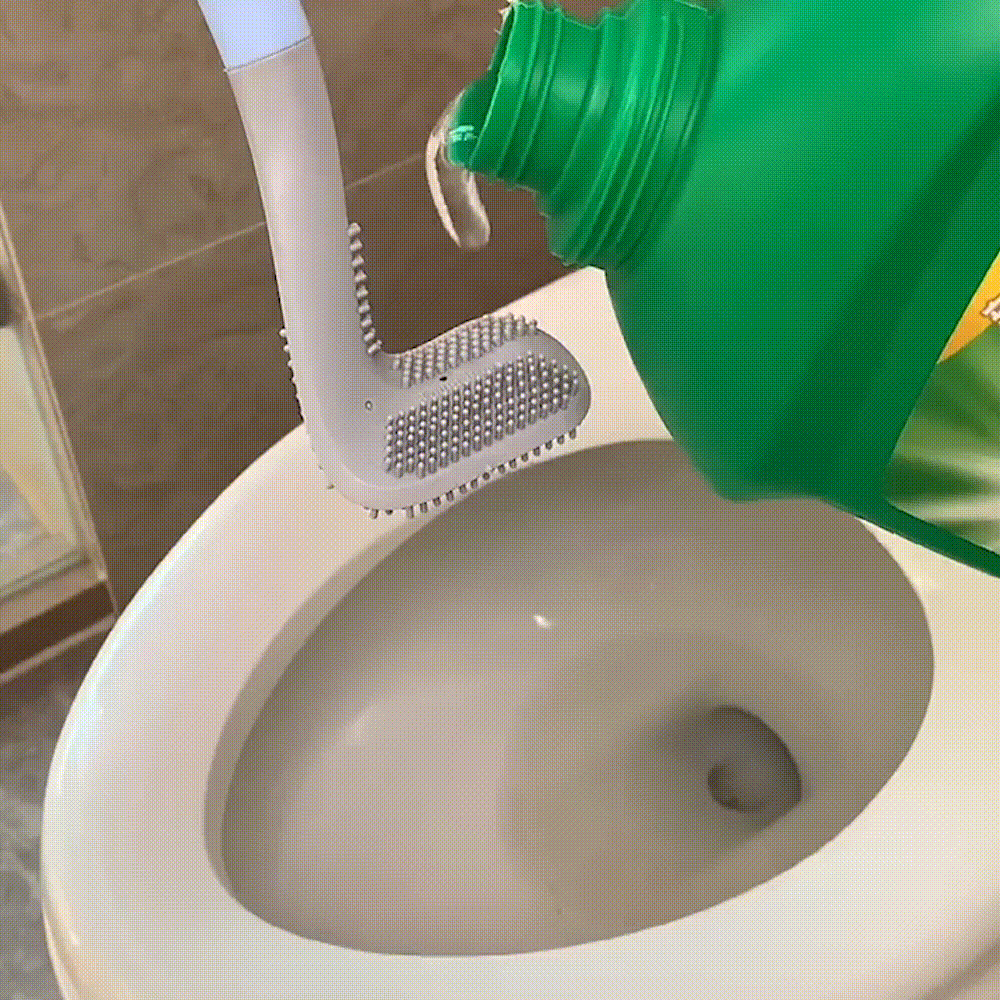 Orthorun | Long Handle Toilet Brush – Stainless Steel for Deep Cleaning
