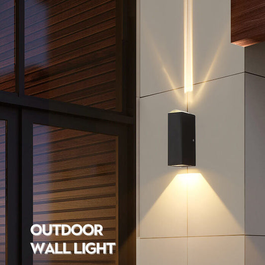 Orthorun | Modern Waterproof LED Outdoor Wall Light – Rectangular Up/Down Aluminum Fixture