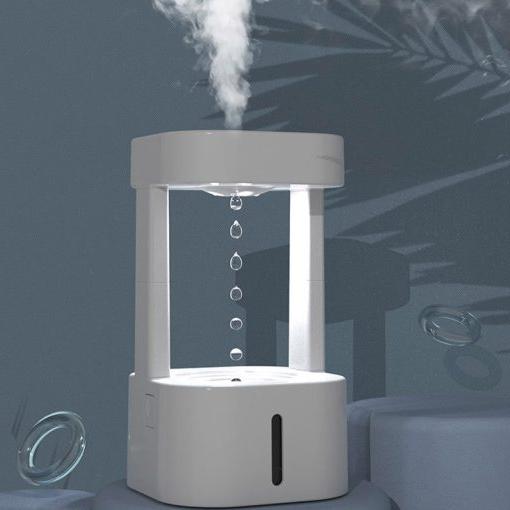 2-in-1 Desk Light Humidifier Rain Cloud Aromatherapy Essential Oil Zen Diffuser & Raining Cloud Night Light Mushroom Lamp - Orthorun