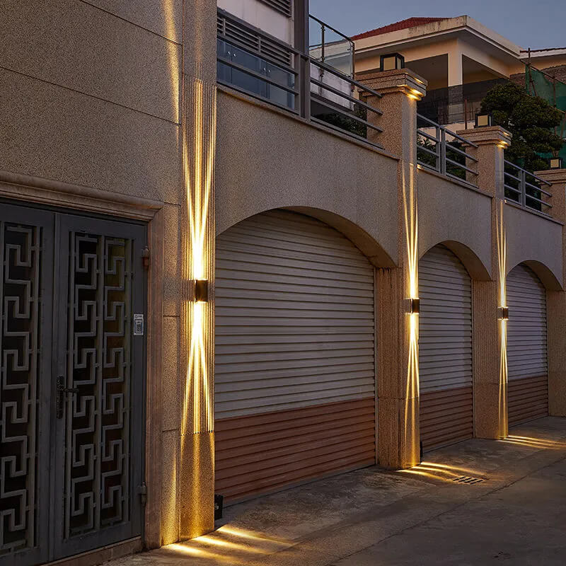 Orthorun | Modern Waterproof LED Outdoor Wall Light – Rectangular Up/Down Aluminum Fixture