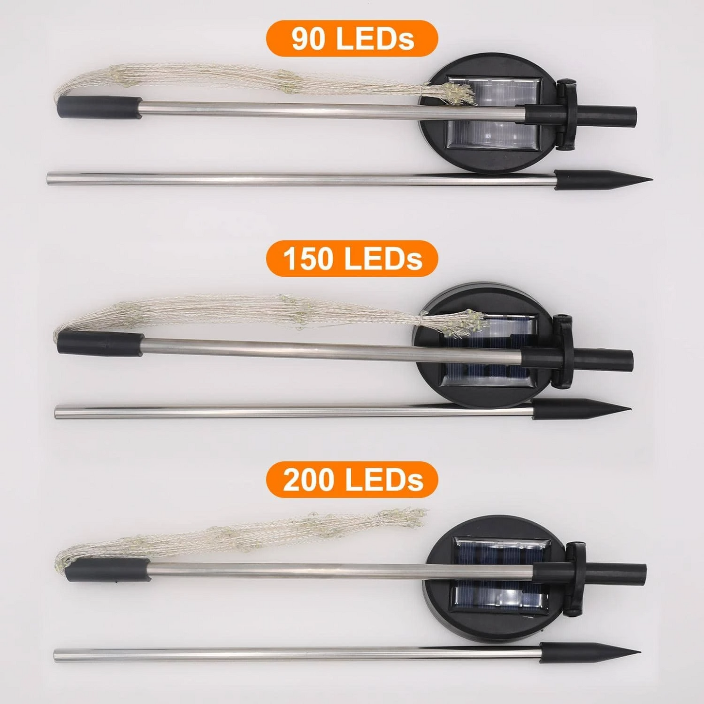 Orthorun | 4-Piece Solar Firework Garden Lights – Weatherproof LED Decorative Stakes for Garden & Patio