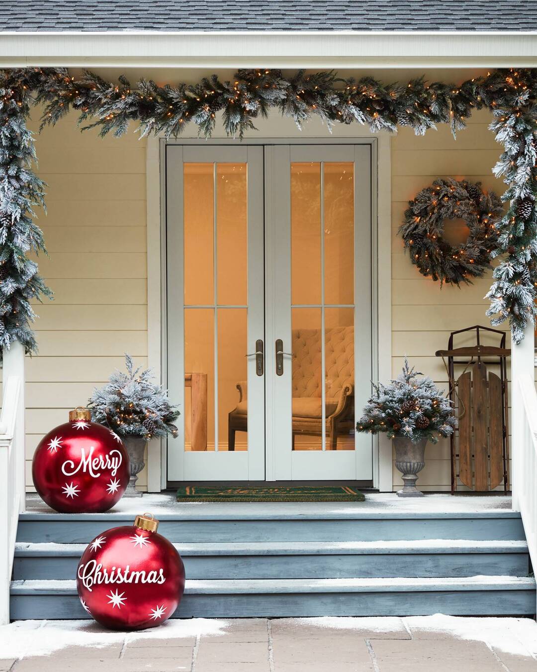 Orthorun | Inflatable Christmas Decoration Ball – Outdoor PVC Lighted Ornament