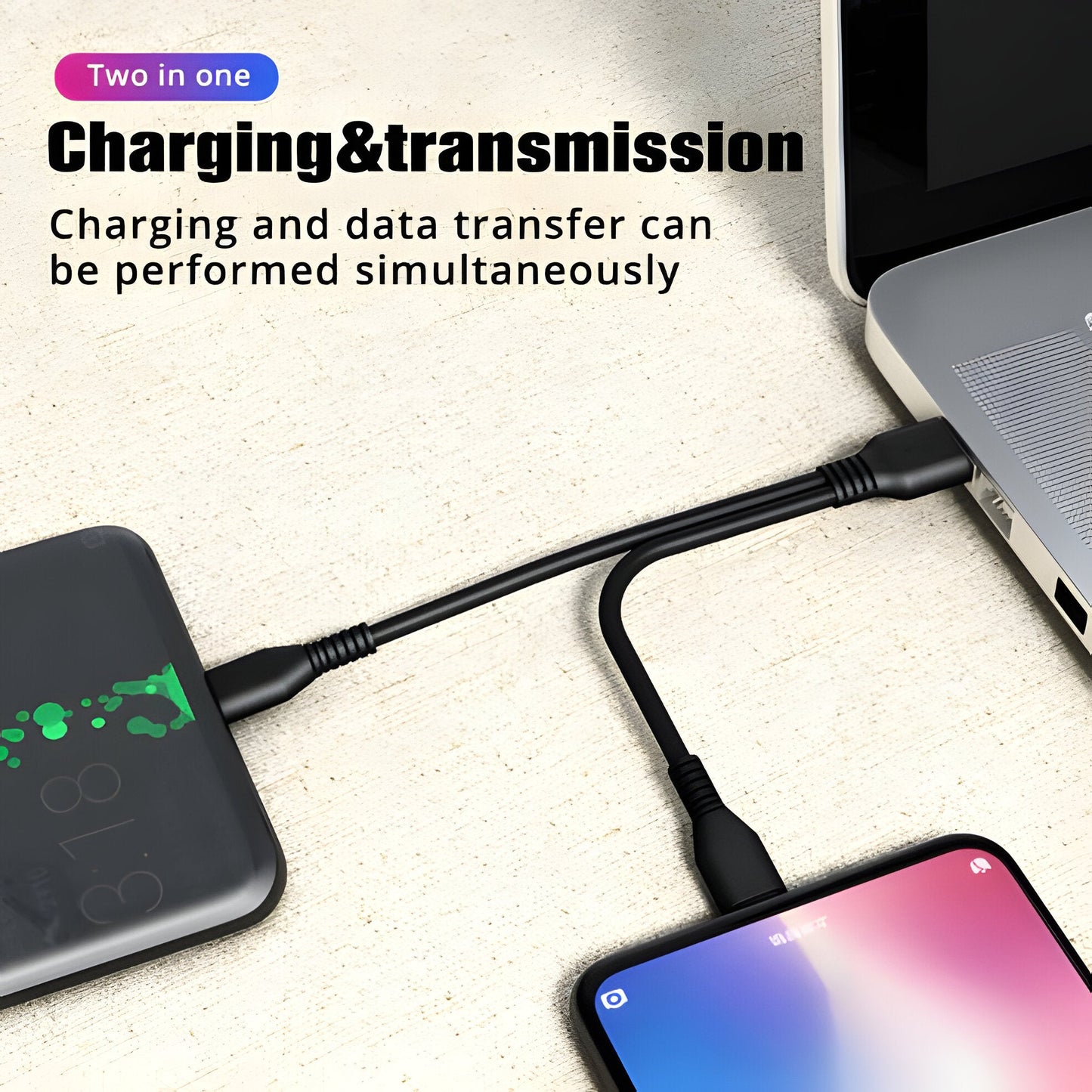 2 in 1 Charging Cable Multi USB Port - Orthorun