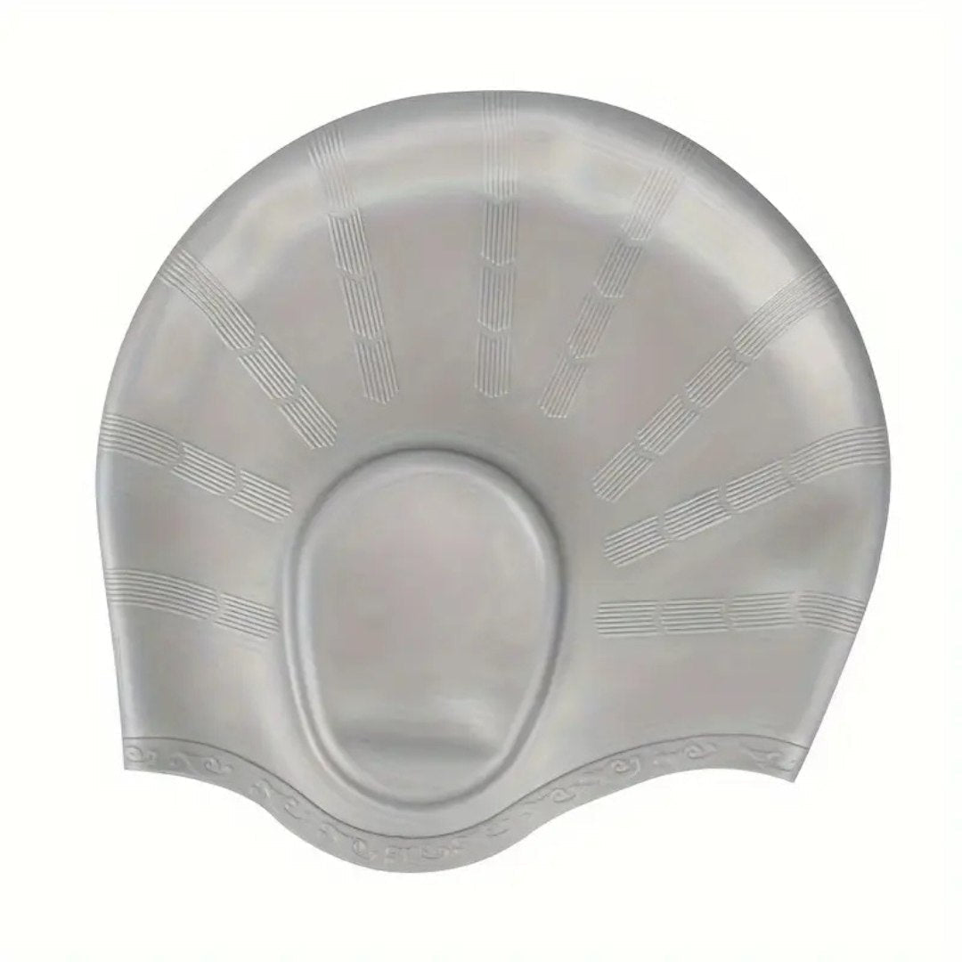 Orthorun | HydroFit – Silicone Swim Cap with Ear Protection – Reusable Waterproof Swimming Cap