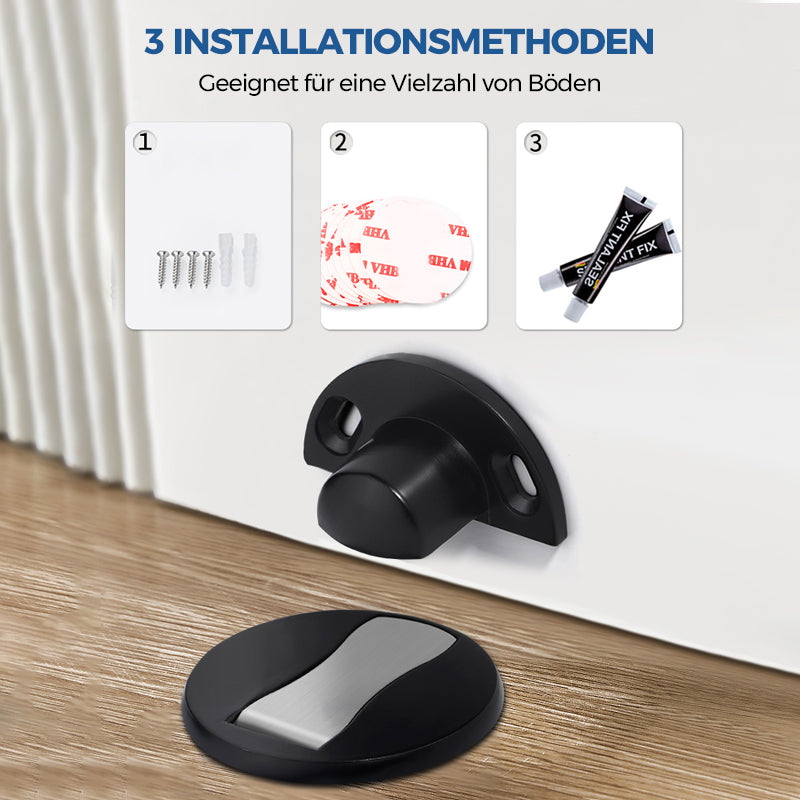 Orthorun | Invisible Magnetic Door Stop – Stainless Steel Hidden Door Holder