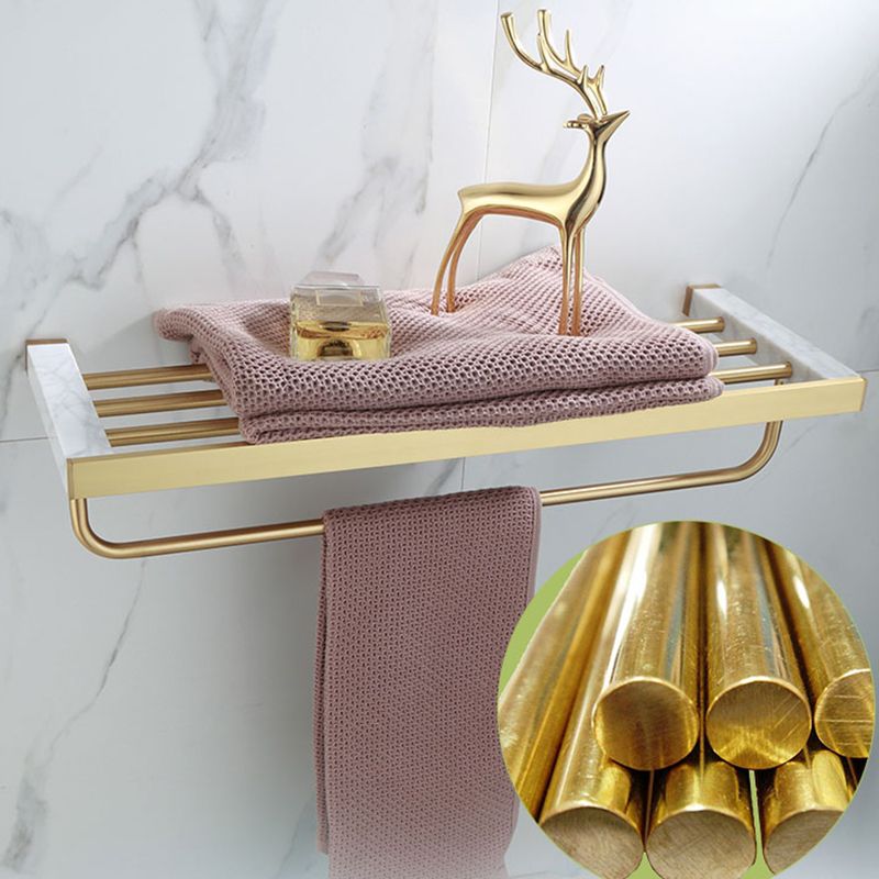 Orthorun | Polished Brass Bathroom Accessory Set - Marble Bathroom Hardware