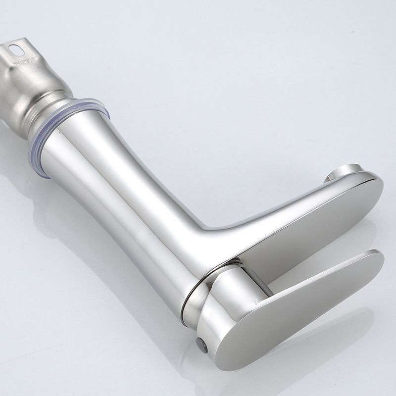 Orthorun | Modern Basin Tap - Monochrome Center Mount Low Arc Bathroom Faucet