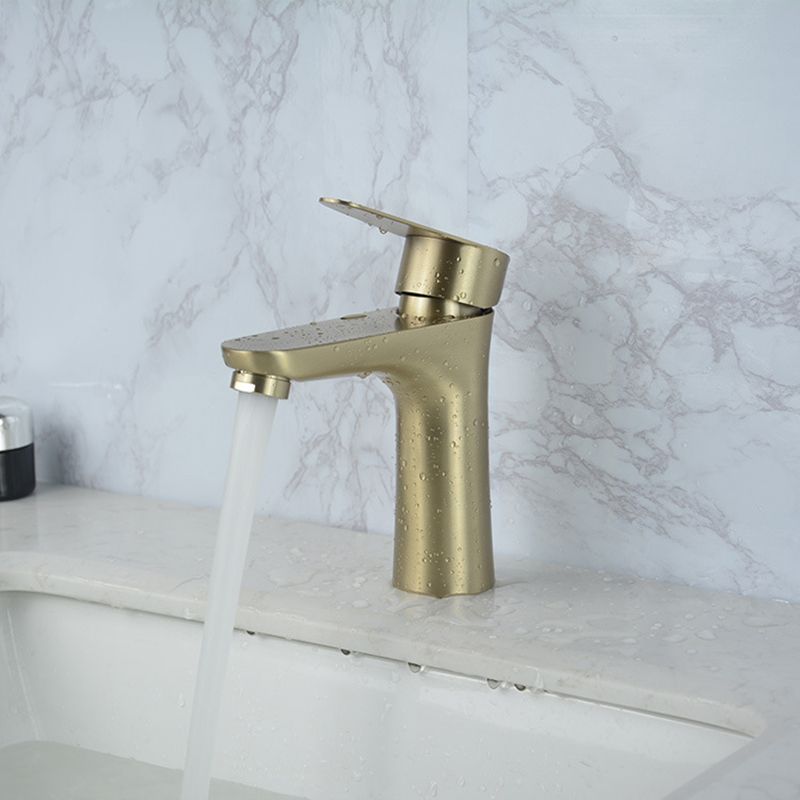 Orthorun | Modern Basin Tap - Monochrome Center Mount Low Arc Bathroom Faucet
