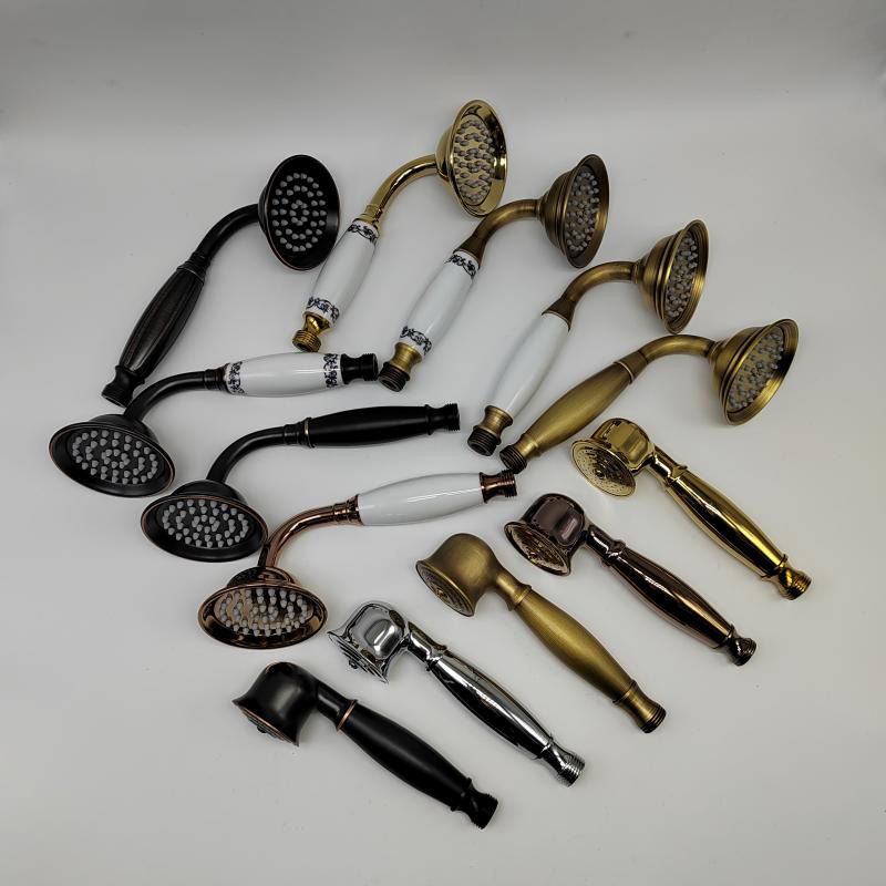 Orthorun | Traditional Handheld Shower Head with Hose - Polished Brass Wall Mounted