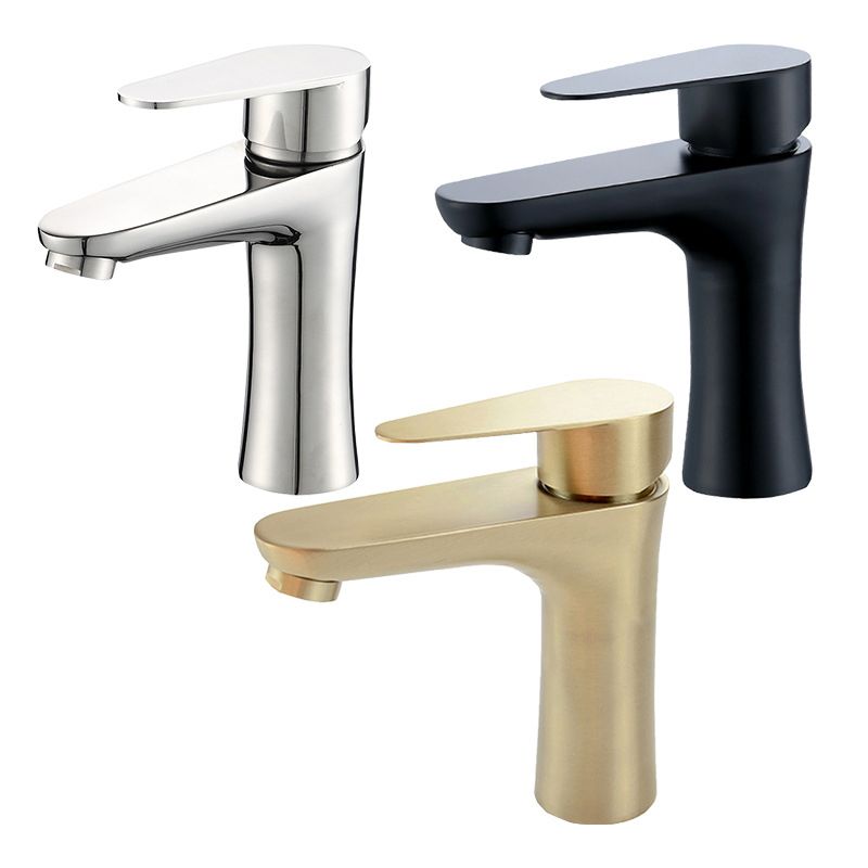 Orthorun | Modern Basin Tap - Monochrome Center Mount Low Arc Bathroom Faucet