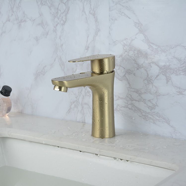 Orthorun | Modern Basin Tap - Monochrome Center Mount Low Arc Bathroom Faucet