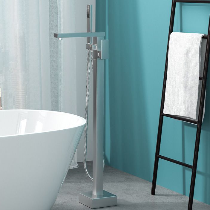 Orthorun | Modern Freestanding Bathtub Faucet - Copper Floor Mounted