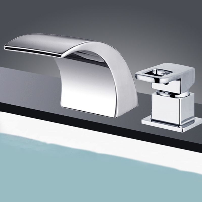 Orthorun | Modern Brass Roman Bathtub Faucet - Waterfall Spout
