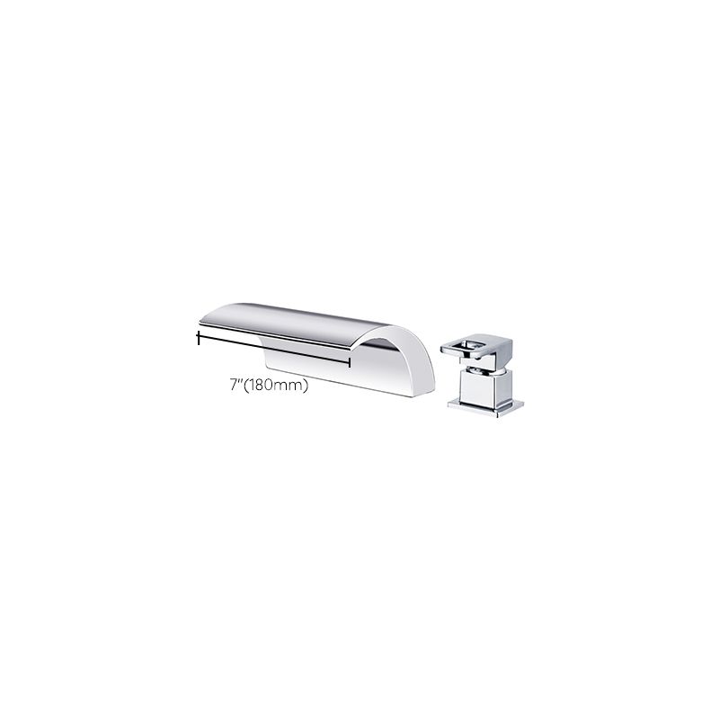Orthorun | Modern Brass Roman Bathtub Faucet - Waterfall Spout