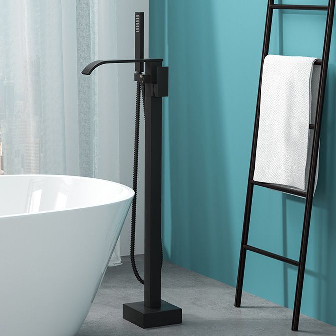 Orthorun | Modern Freestanding Bathtub Faucet - Copper Floor Mounted