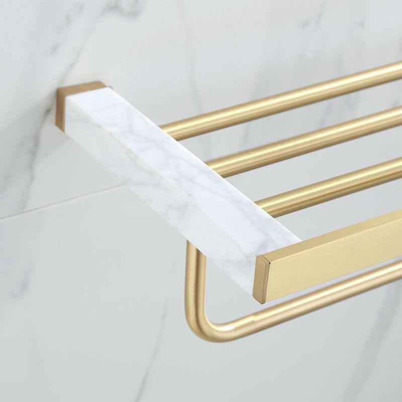 Orthorun | Polished Brass Bathroom Accessory Set - Marble Bathroom Hardware