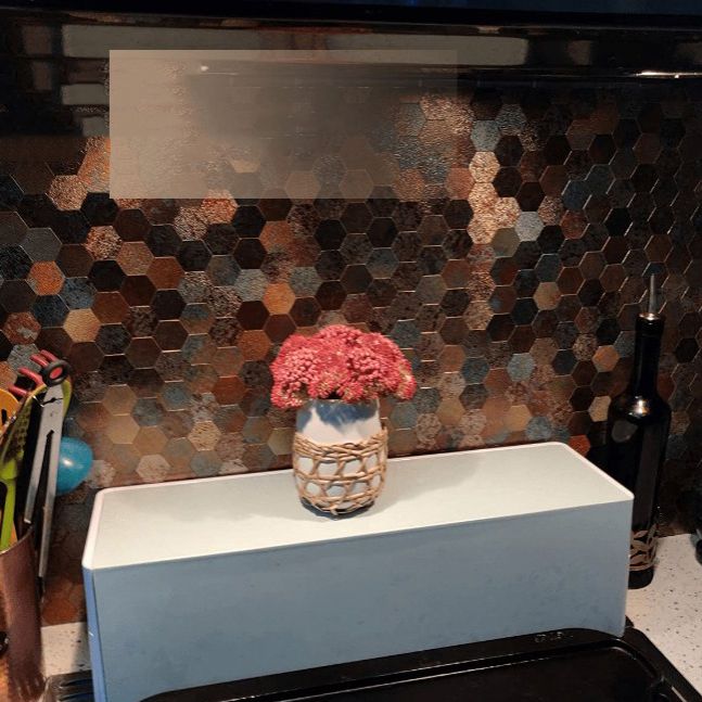 Orthorun | Modern Peel & Stick Metal Mosaic Tile - Hexagon & Subway Options