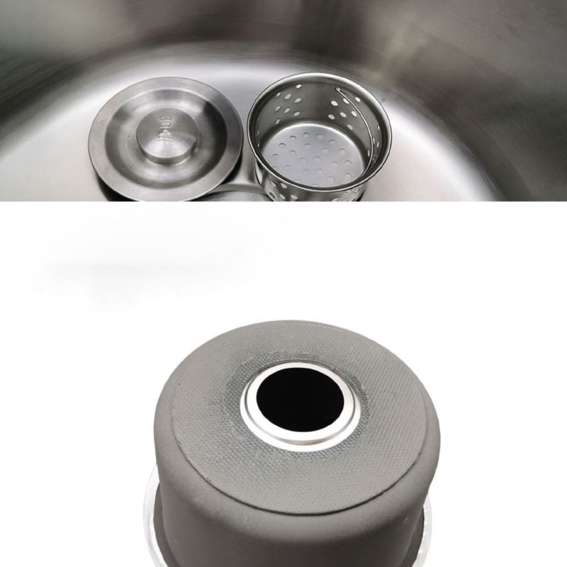 Orthorun | Round Stainless Steel Sink - Built-in with Basket Strainer