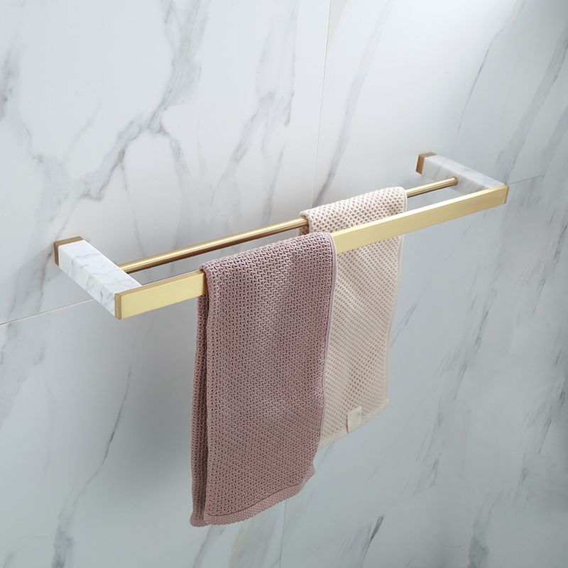 Orthorun | Polished Brass Bathroom Accessory Set - Marble Bathroom Hardware
