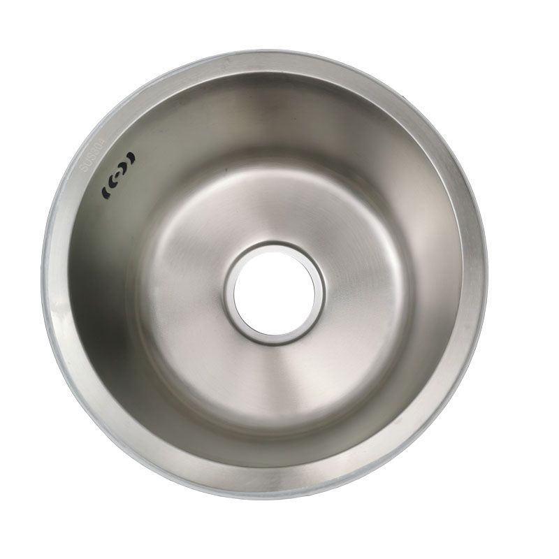 Orthorun | Round Stainless Steel Sink - Built-in with Basket Strainer