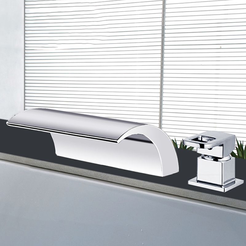 Orthorun | Modern Brass Roman Bathtub Faucet - Waterfall Spout