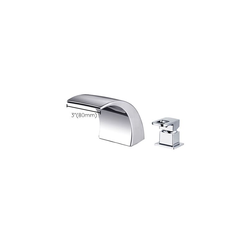 Orthorun | Modern Brass Roman Bathtub Faucet - Waterfall Spout