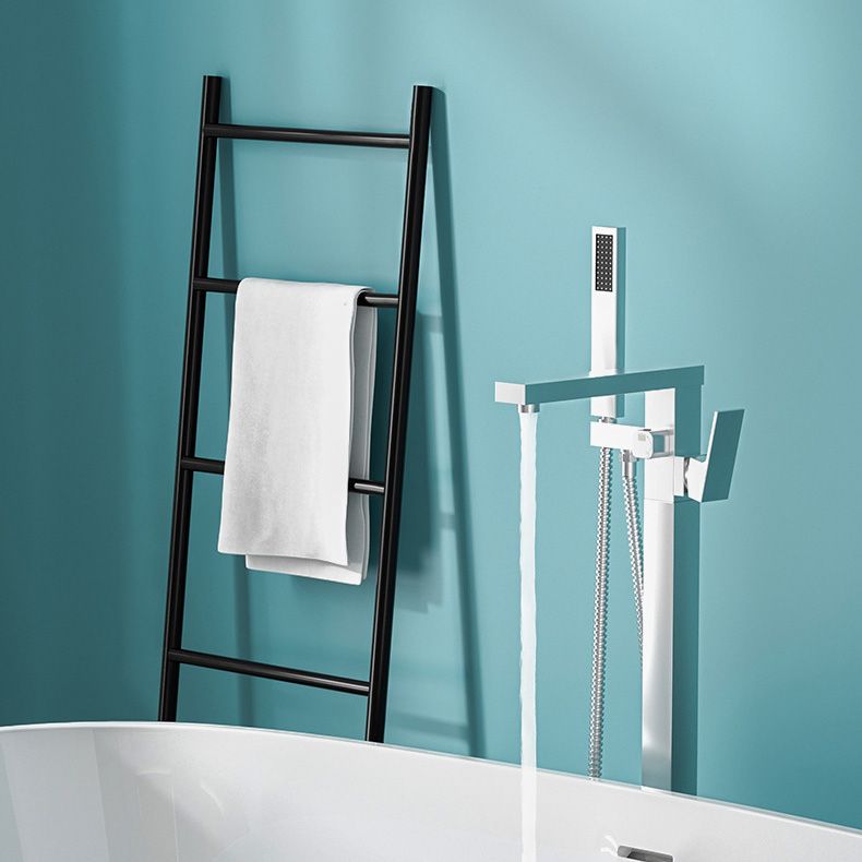 Orthorun | Modern Freestanding Bathtub Faucet - Copper Floor Mounted