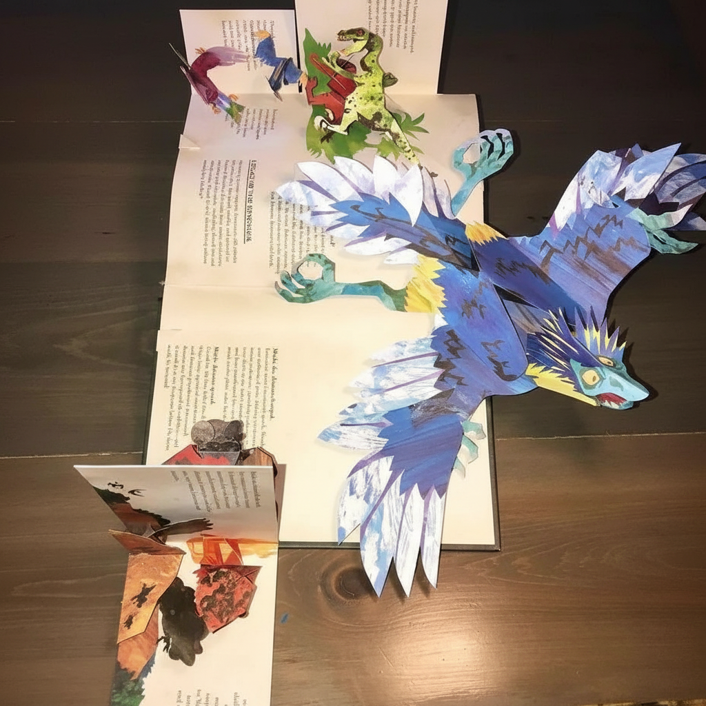 Orthorun | 3D Pop-up Book Dinosaurs – Interactive Pop-Up Book for Kids with Prehistoric Scenes