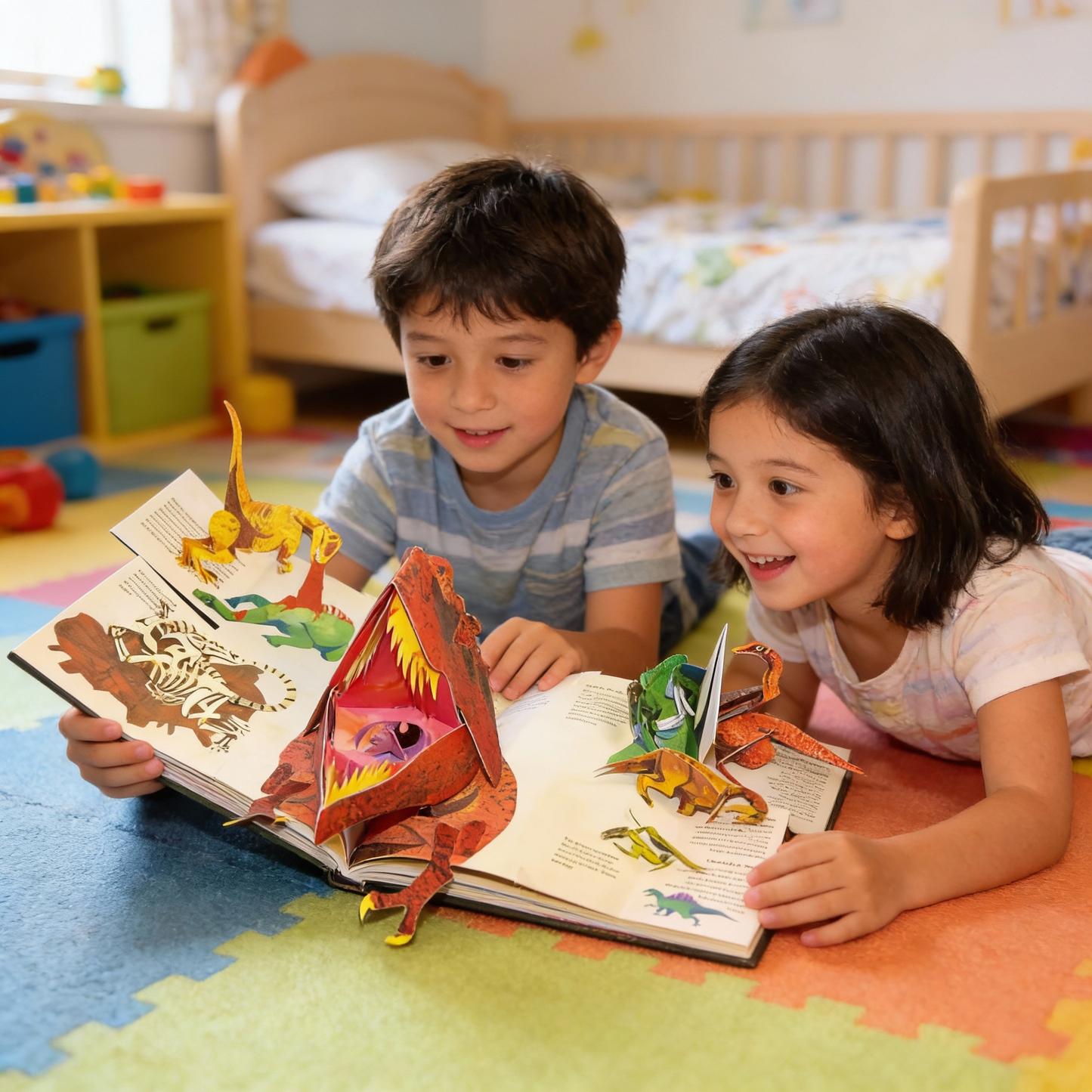 Orthorun | 3D Pop-up Book Dinosaurs – Interactive Pop-Up Book for Kids with Prehistoric Scenes