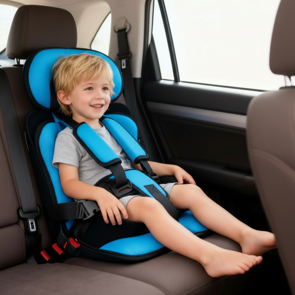 Orthorun | Portable & Foldable Child Car Booster Seat – Compact Travel Booster Cushion for Kids