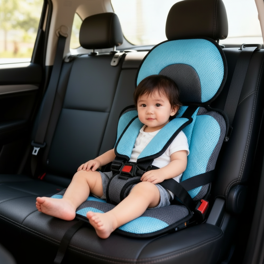 Orthorun | Portable & Foldable Child Car Booster Seat – Compact Travel Booster Cushion for Kids