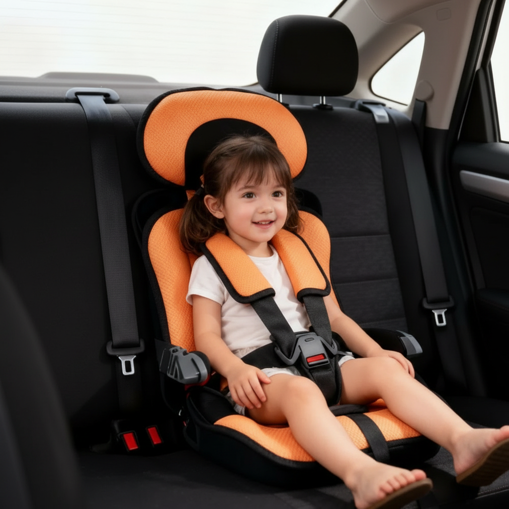 Orthorun | Portable & Foldable Child Car Booster Seat – Compact Travel Booster Cushion for Kids
