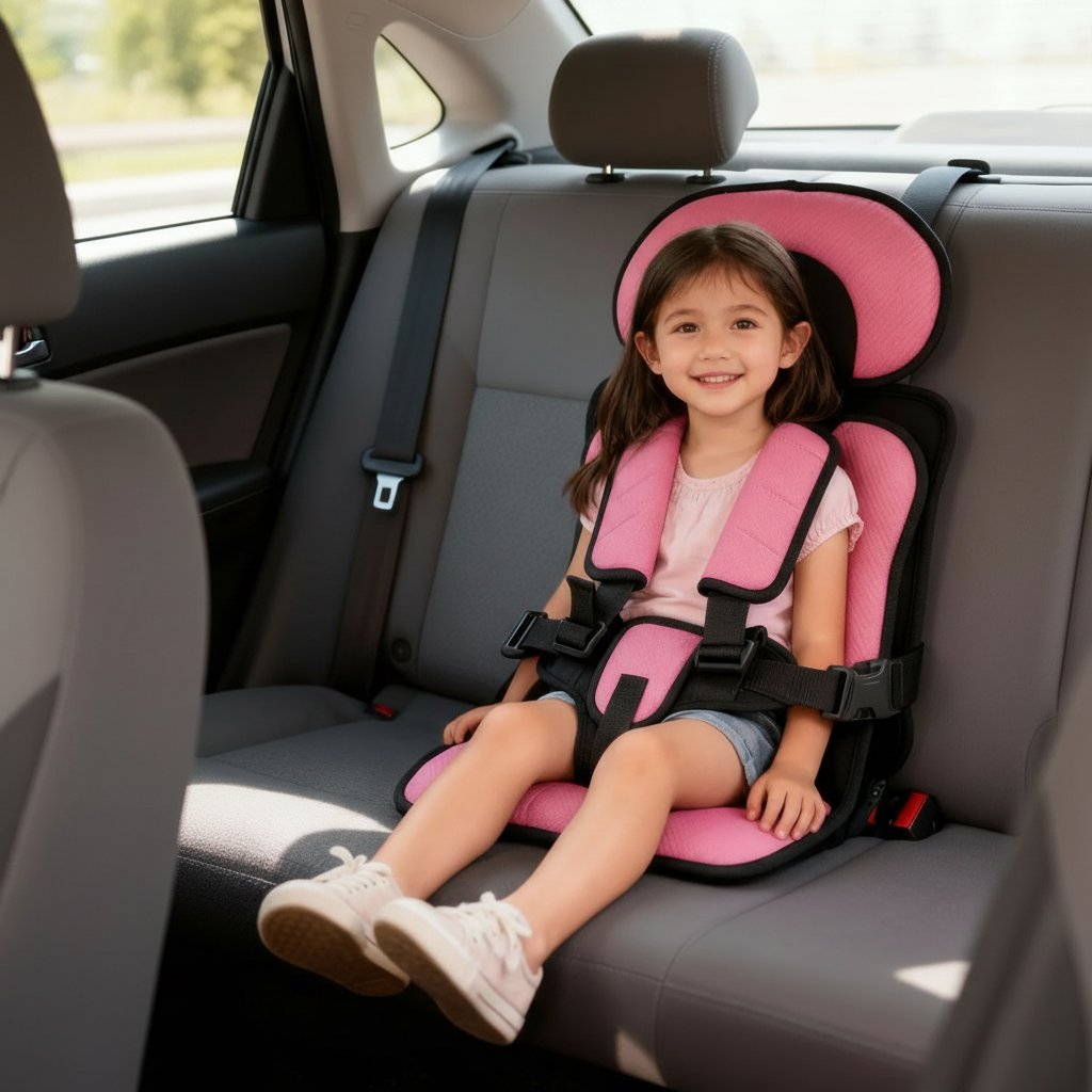 Orthorun | Portable & Foldable Child Car Booster Seat – Compact Travel Booster Cushion for Kids