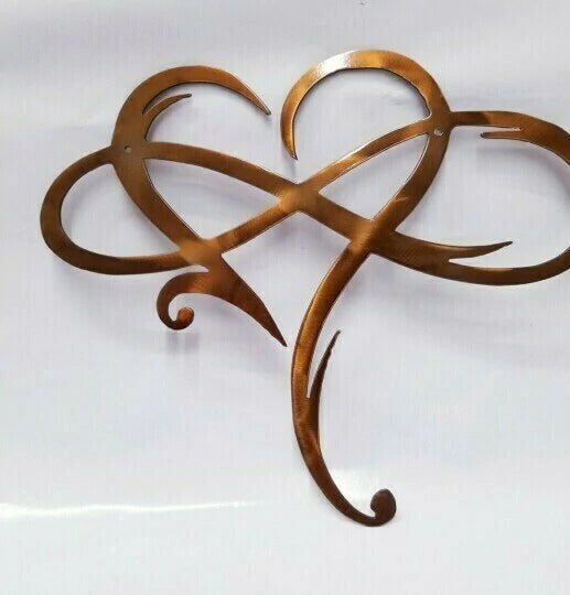 Orthorun | Endless Heart Steel Wall Decoration – Metal Wall Art for Living Room & Bedroom