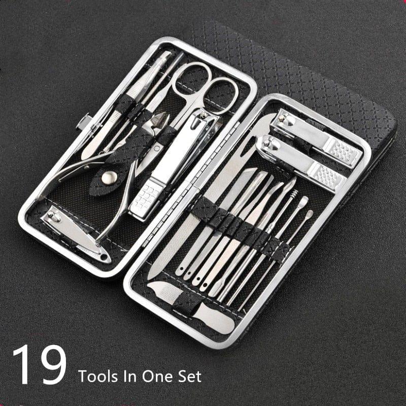 19 in 1 Stainless Steel Manicure set Nail clipper Kit - Orthorun