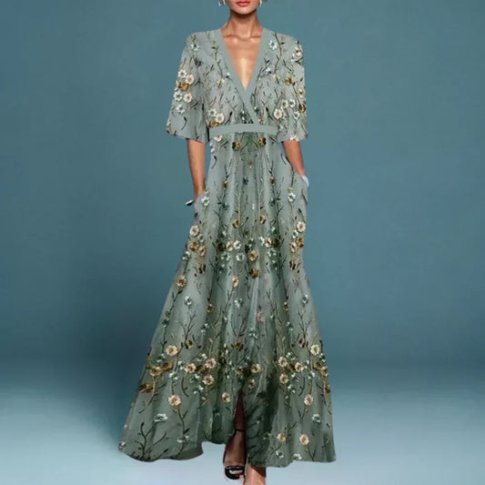 Jill™ | Elegant Maxi Dress with Floral Pattern