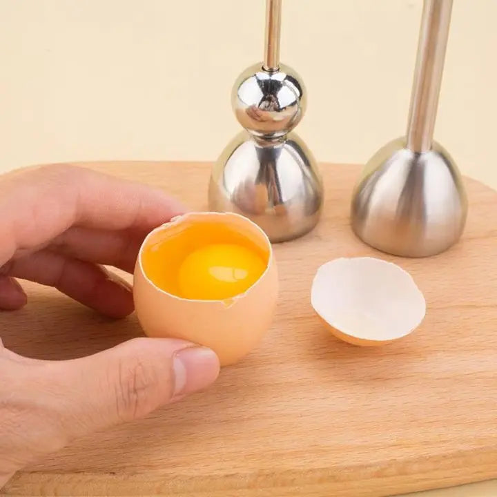 Orthorun | Stainless Steel Egg Opener - Precise Opening with Tapping Effect