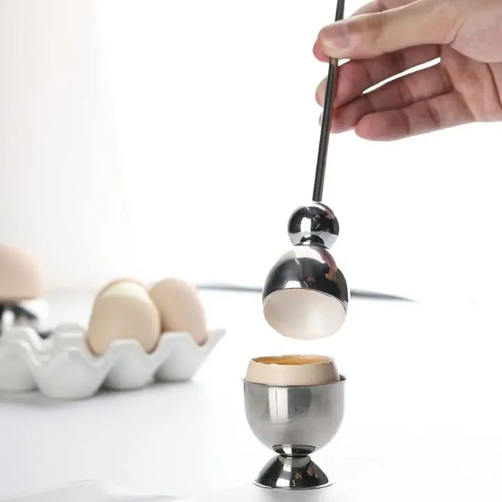 Orthorun | Stainless Steel Egg Opener - Precise Opening with Tapping Effect