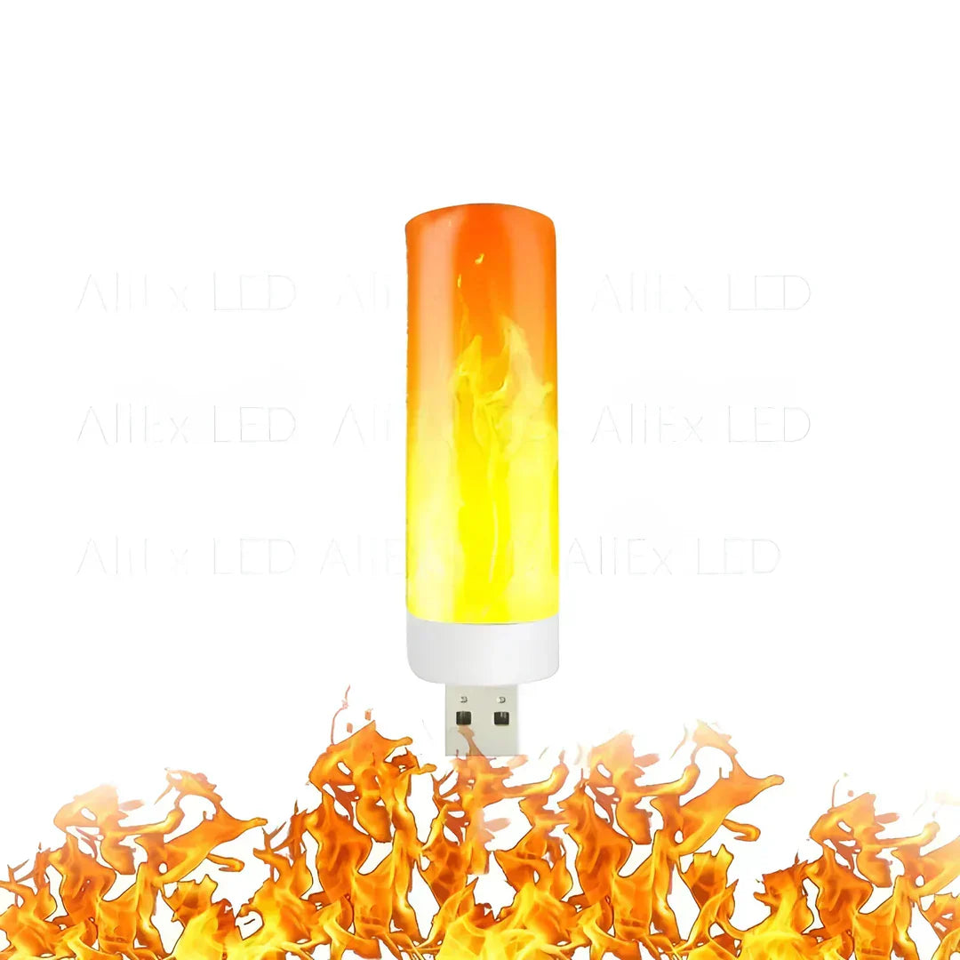 Orthorun | Flame Effect LED Lamp – 9W Realistic Fire Light for Home Ambiance