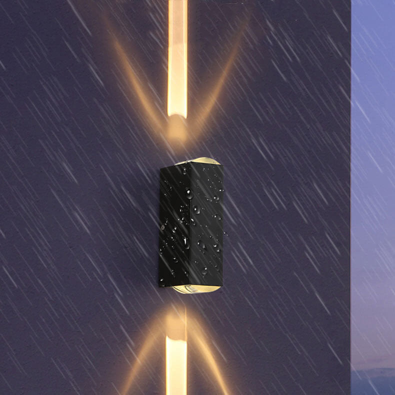 Orthorun | Modern Waterproof LED Outdoor Wall Light – Rectangular Up/Down Aluminum Fixture