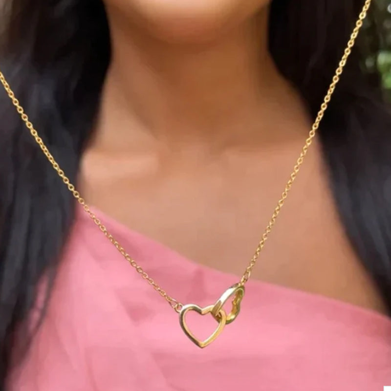 Orthorun | Heart Necklace with Rotating Rose Gift Box – Romantic Jewelry Set for Her