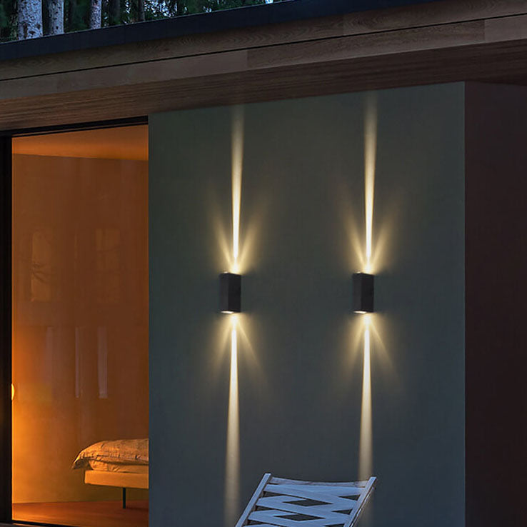Orthorun | Modern Waterproof LED Outdoor Wall Light – Rectangular Up/Down Aluminum Fixture