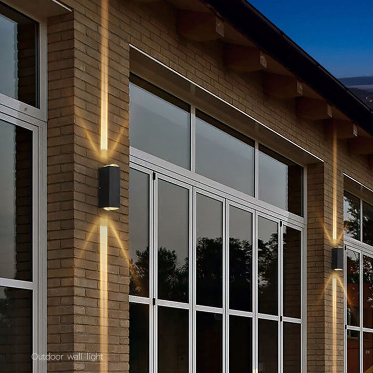 Orthorun | Modern Waterproof LED Outdoor Wall Light – Rectangular Up/Down Aluminum Fixture