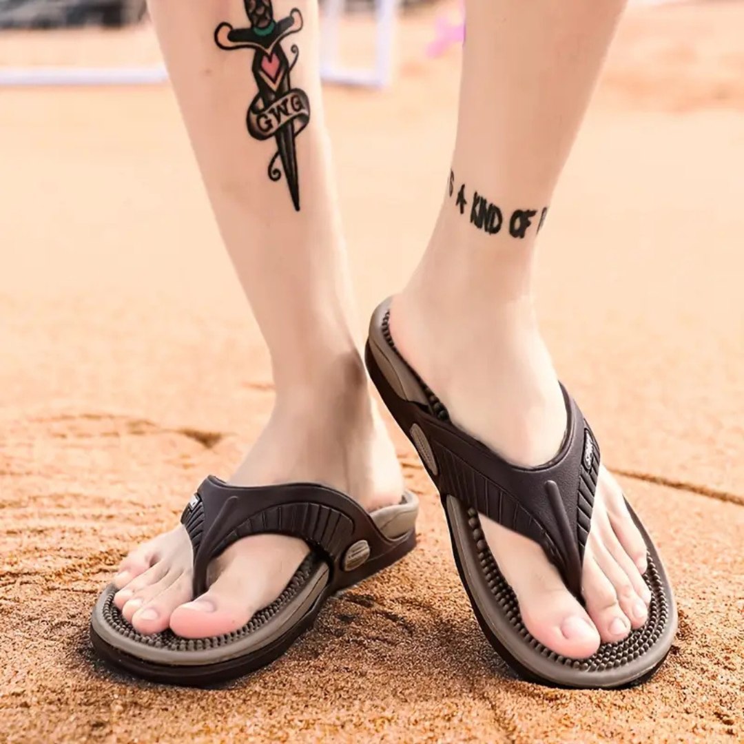 Orthorun | Reflexa – Acupressure Massage Slippers – Reflexology Foot Massage Sandals for Pain Relief