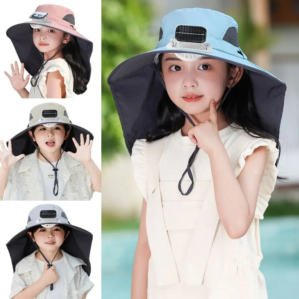 Adjustable Kids Solar Fan Hat - Orthorun